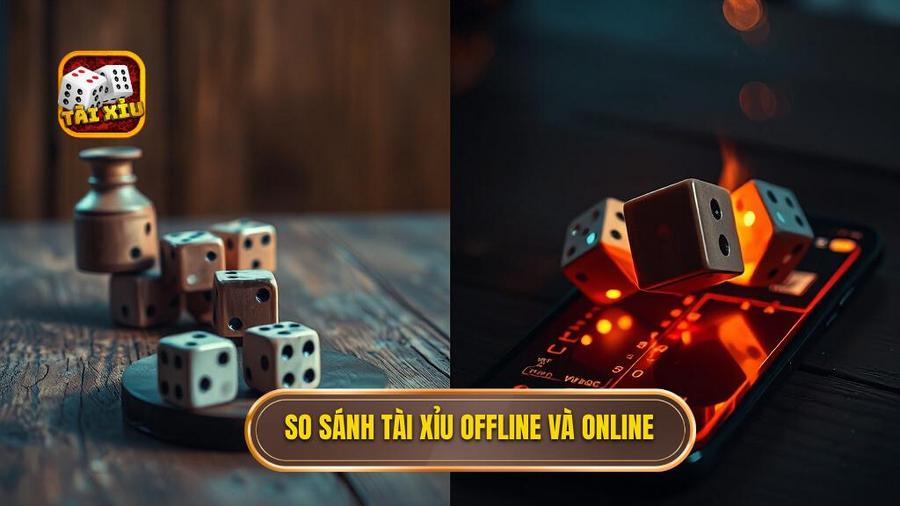 So sánh Tài xỉu offline và online