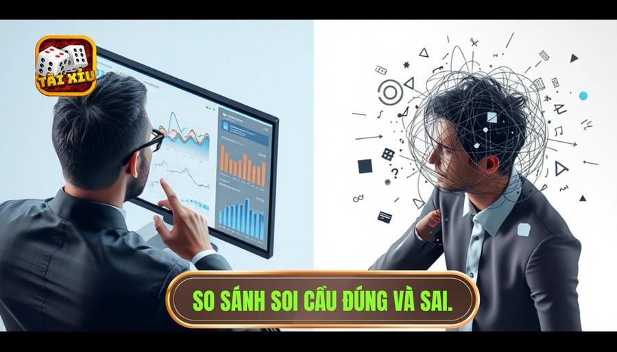Những sai lầm khi soi cầu tài xỉu và bí quyết từ chuyên gia TÀI XỈU 3 3. So sánh soi cầu đúng và sai.